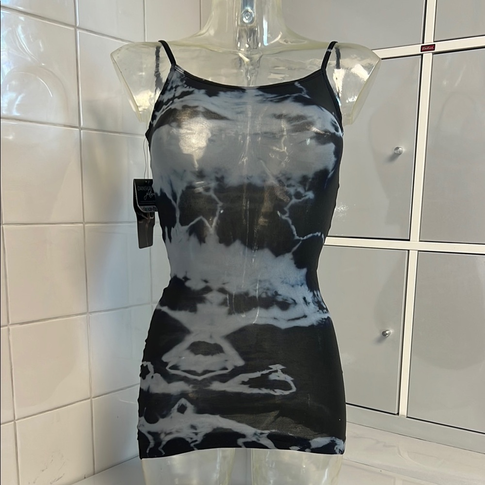 Tie-Dye Stocking Layer Sheer Ballet Camisole